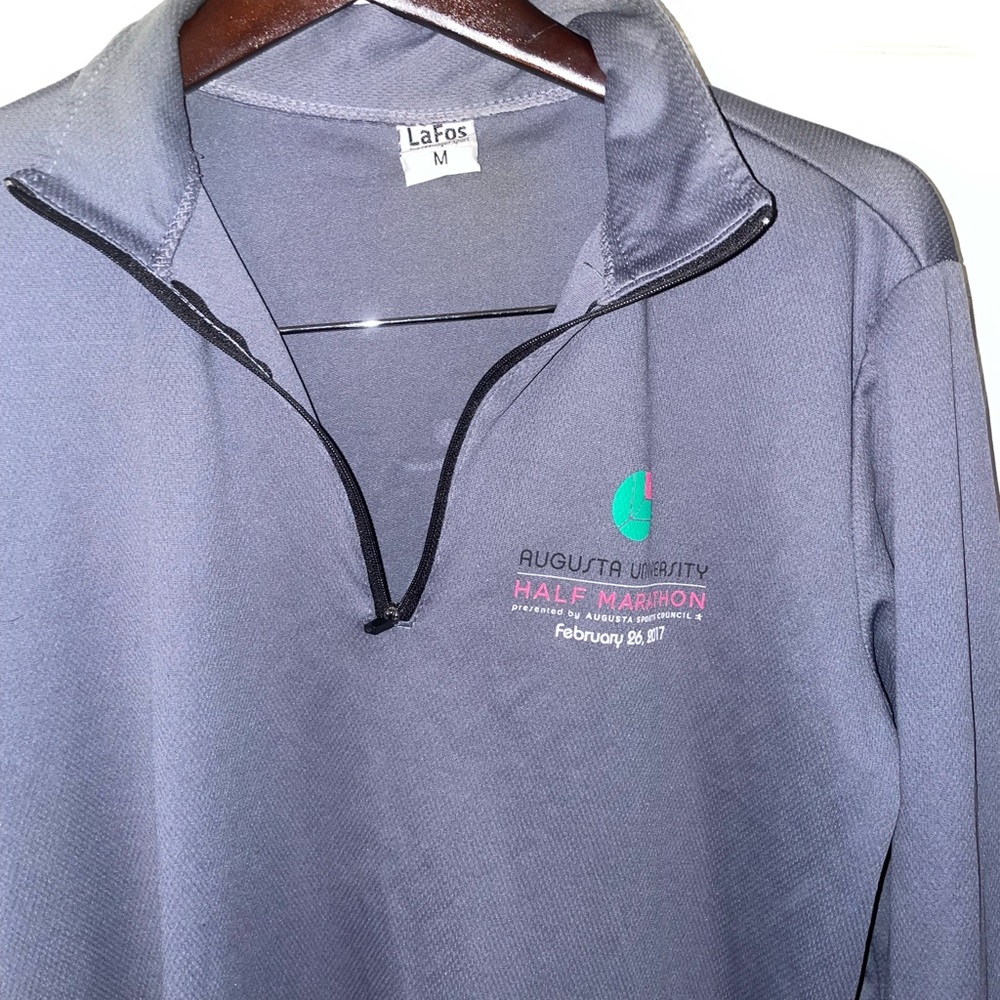 Mens tech wear running pullover Augusta Half Marathon top